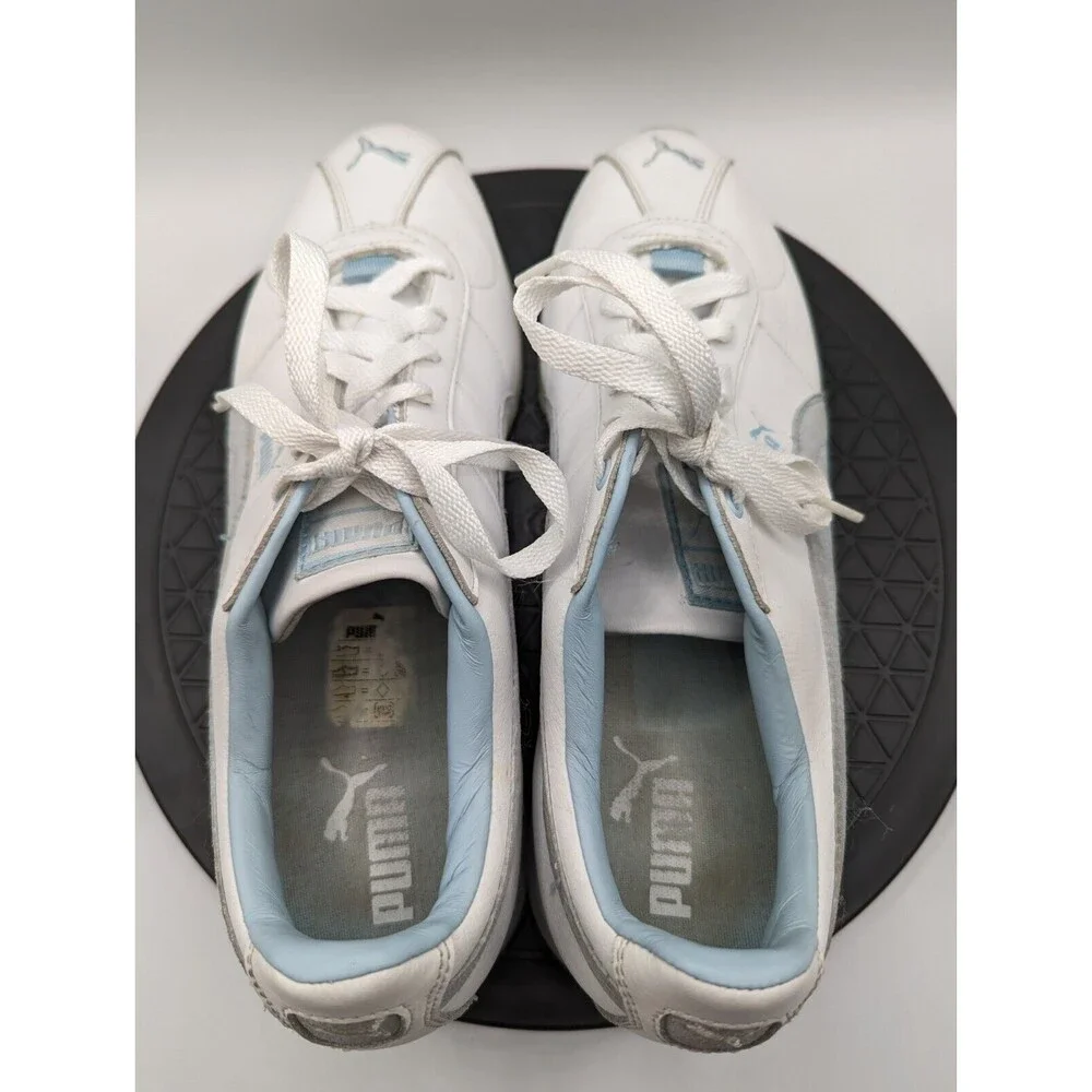 Women Size 11 PUMA TURIN light blue fog and white 342381